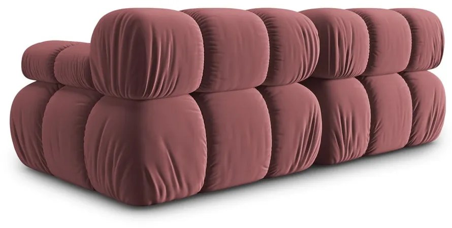 Różowa aksamitna sofa 188 cm Bellis – Micadoni Home