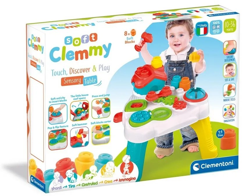 Clementoni Clemmy baby wesoły sensoryczny stolikdo zabawy
