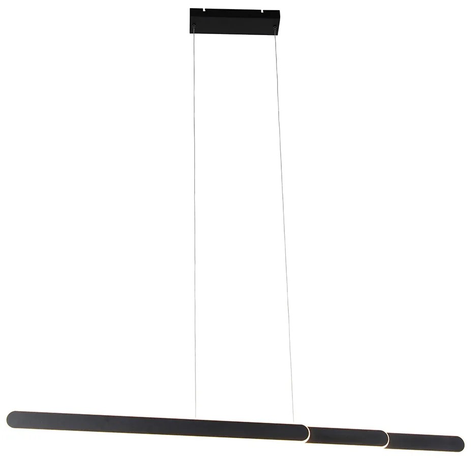 Lampa wisząca czarna z wbudowanym ściemnianym LED o regulowanej temperaturze barwowej - YipkeDesignerski Oswietlenie wewnetrzne