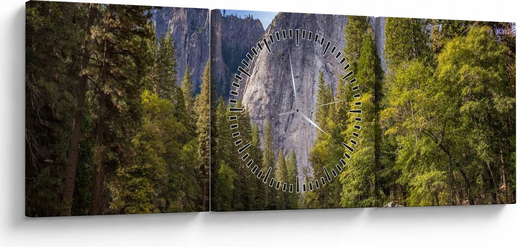 Obraz - Pod Yosemite Rock (z zegarem) (90x30 cm)