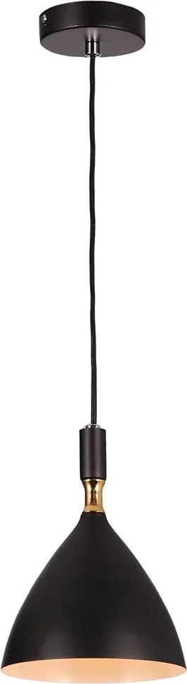 Lampa Sufitowa Wisząca czarna/złota OTTO BLACK/GOLD 1xE27