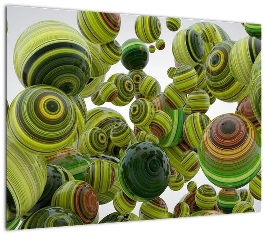 Obraz pasiastych kulek (70x50 cm)