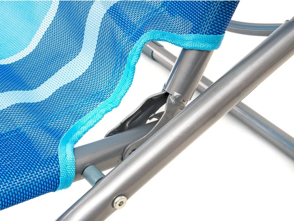 Happy Green Leżak plażowy niebieski, 142 x 60 x 96cm