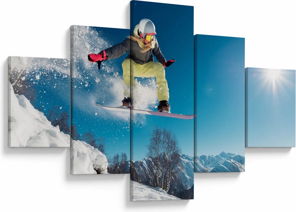 Obraz - Snowboardzista (125x70 cm)