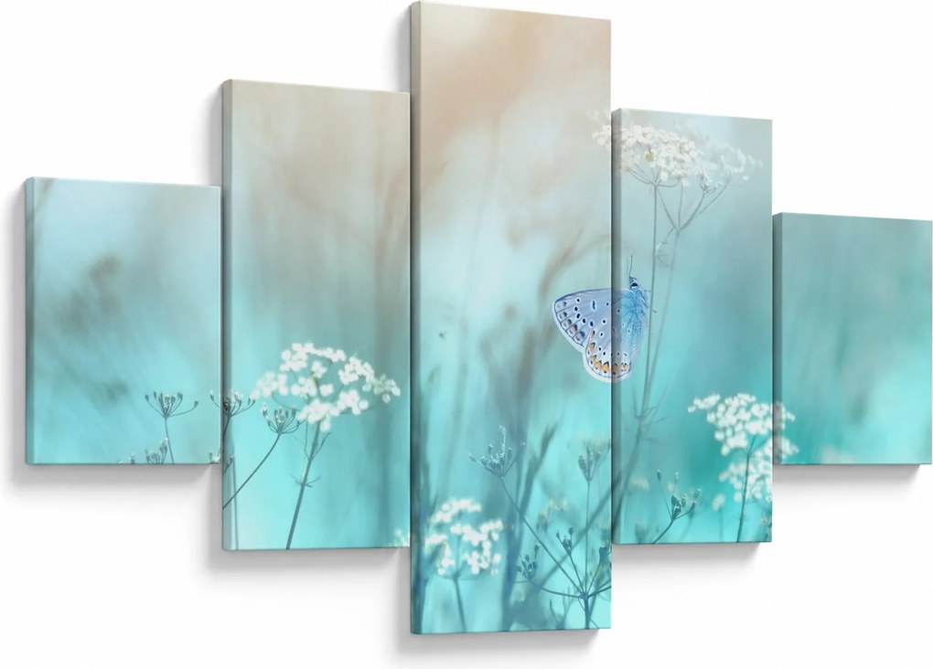 Obraz - Motyl w niebieskim (125x70 cm)
