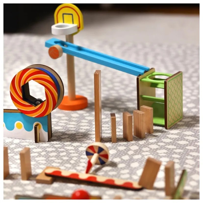 Tooky toy tor kulkowy kulodrom domino