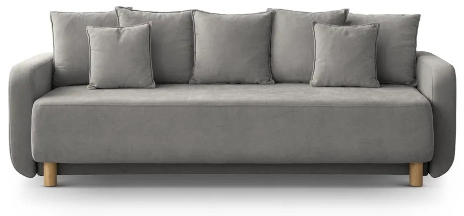 Szara rozkładana sofa ze schowkiem 231 cm Elen – Micadoni
