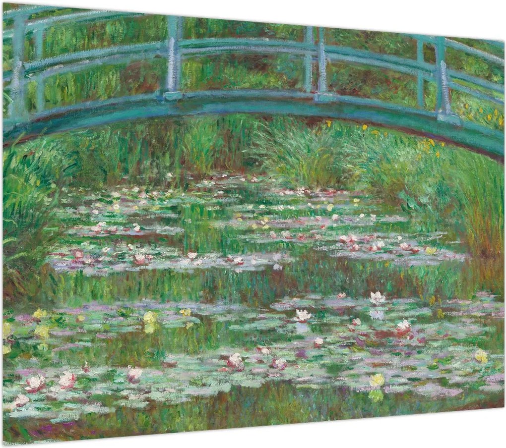 Obraz na szkle - Claude Monet, The Japanese Footbridge, reprodukcje (70x50 cm)