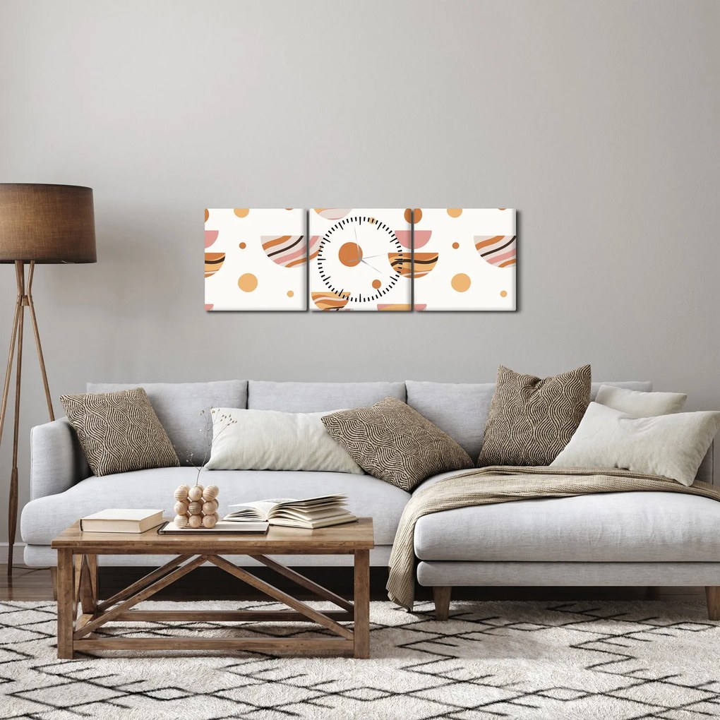 Obraz - Kreacje marzeń N⁰4 (z zegarem) (90x30 cm)
