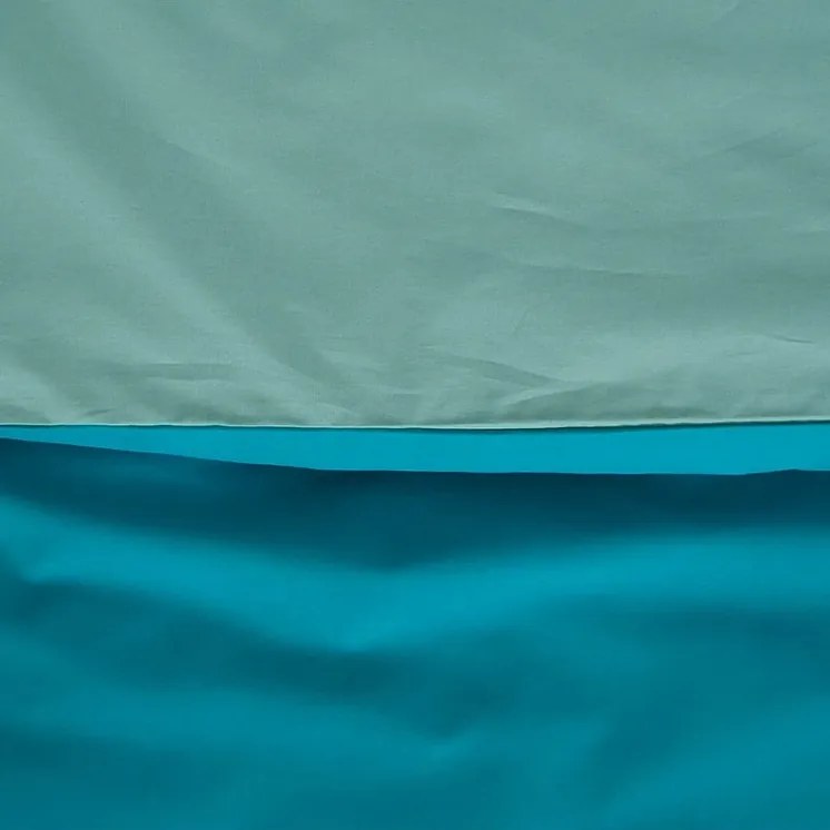 B.E.S. Petrovice Bawełniana pościel Double face turkusowo-oliwkowa, 140 x 220 cm, 70 x 90 cm