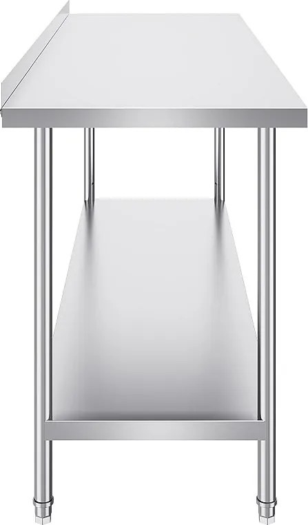 Stół Pracy Kuchnia SucceBuy, 61 x 182,9 cm, Stół do Przygotowywania Jedzenia, do Przygotowywania w Kuchni, w Restauracji i w Warsztacie