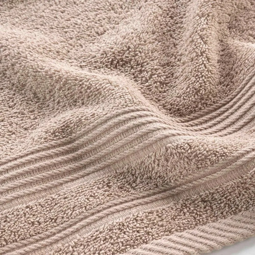 Jasnobrązowy bawełniany ręcznik frotte 30x50 cm Tendresse – douceur d'intérieur