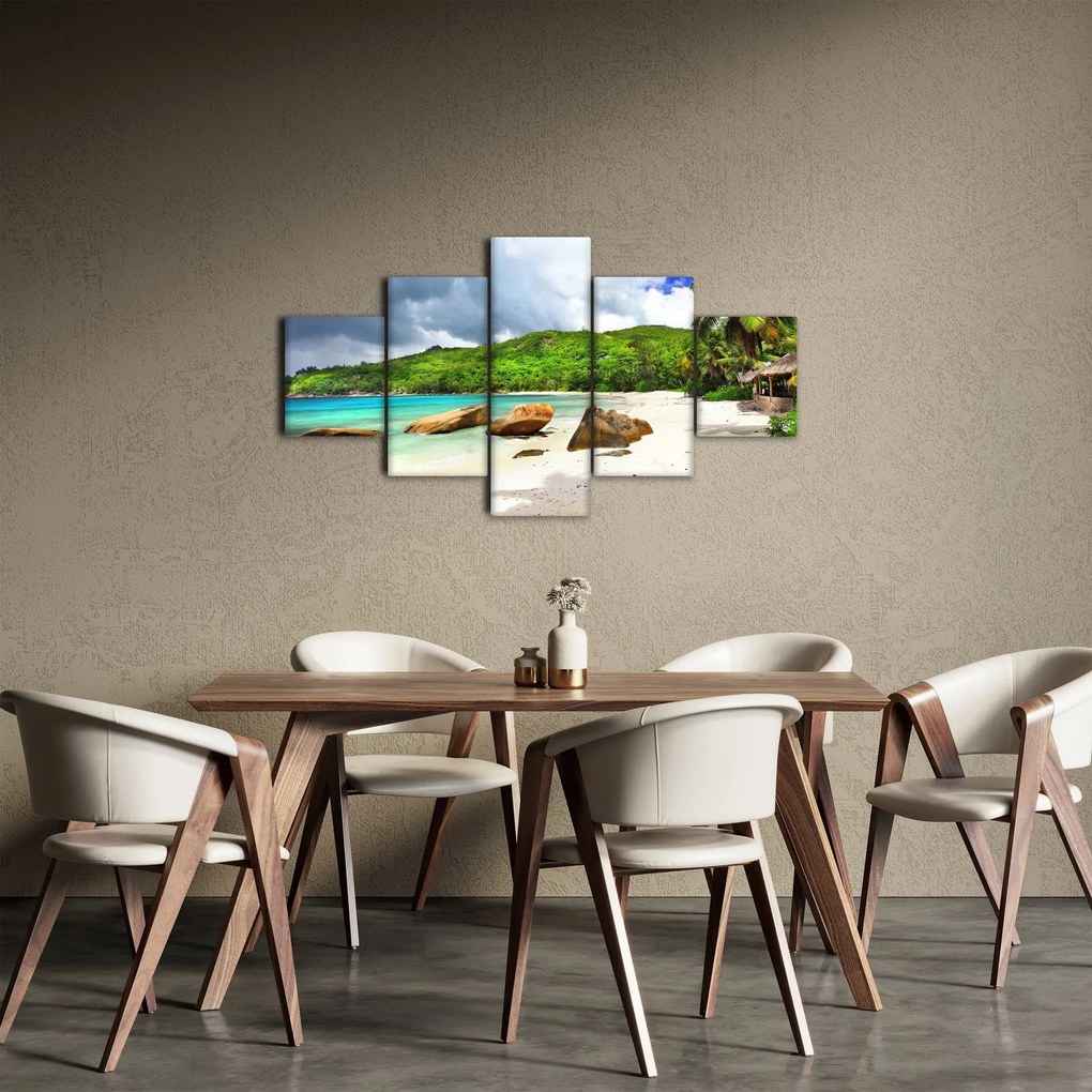 Obraz - Seszele, Takamaka beach (125x70 cm)