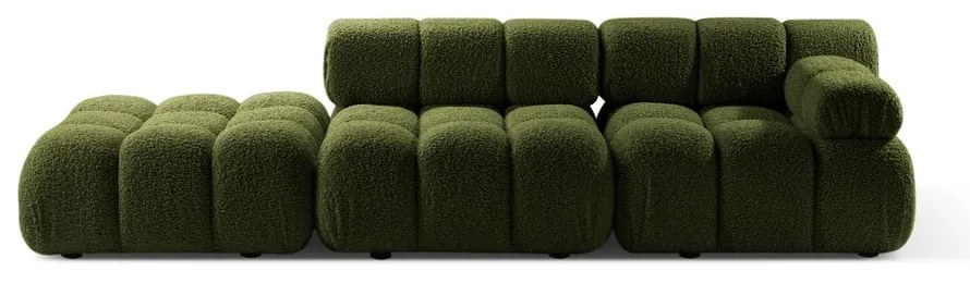 Zielona sofa modułowa z materiału bouclé 288 cm Bellis – Micadoni