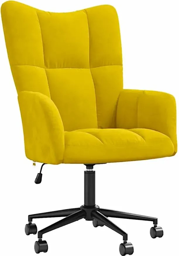 Fotel Do Biurka Glamour Musztardowy F9-K49