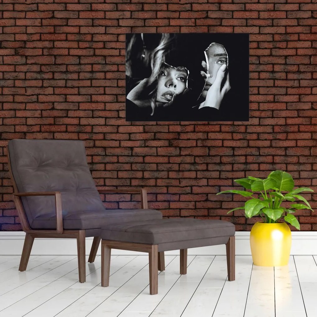 Obraz - Spojrzenie w lustro (70x50 cm)