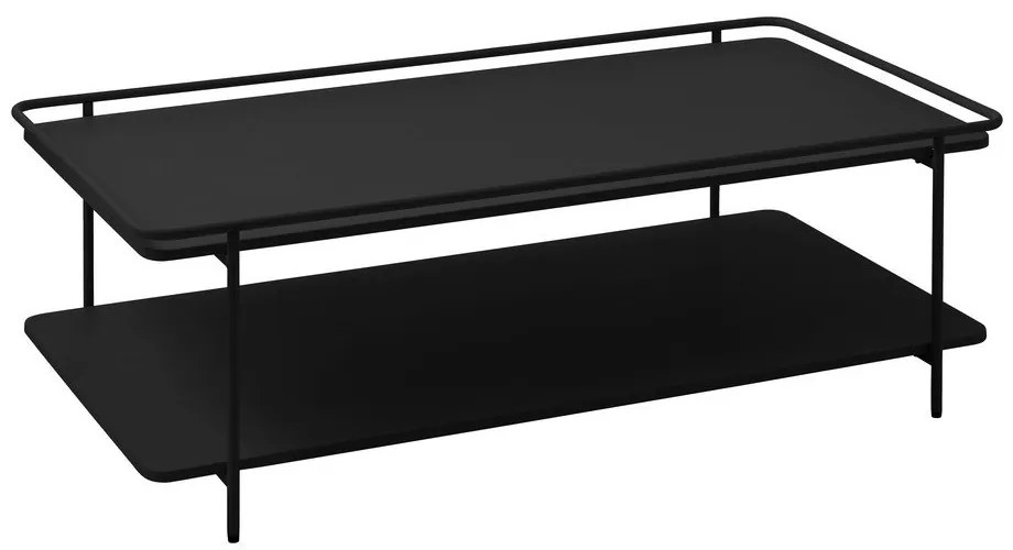 Czarny metalowy stolik 55x110 cm Yuba – Unique Furniture