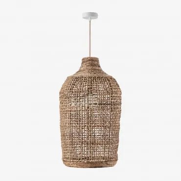 Lampa Sufitowa Wisząca Arantxa Naturalny - Biała & Ø40 Cm - ↑70 Cm Arantxa - Sklum