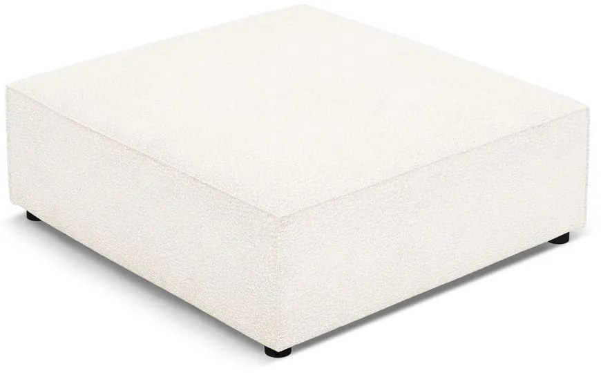 Beżowy podnóżek z materiału bouclé Jodie – Micadoni Home