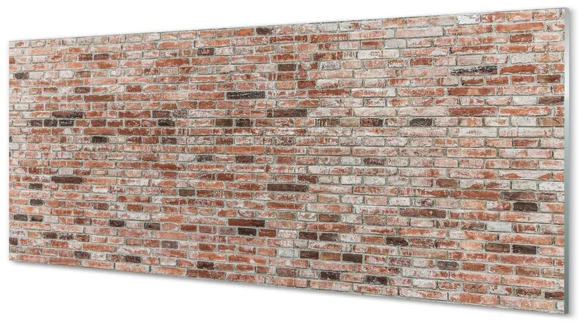 Szklany Panel Cegła mur vintage