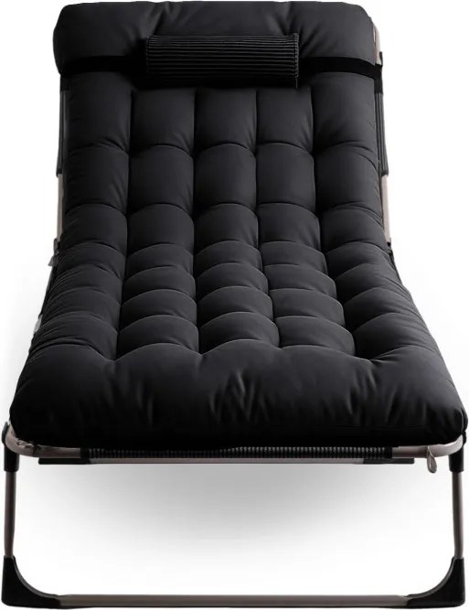 Leżak Ogrodowy VENUS 190x73 cm Czarny