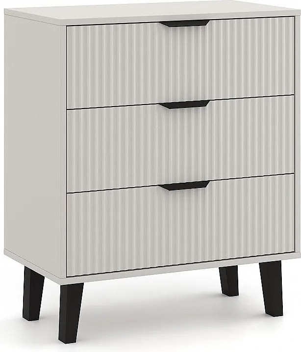 Komoda Scandi 3S Slim| Kaszmir| 70x39x81.5 cm | Nowoczesny Design