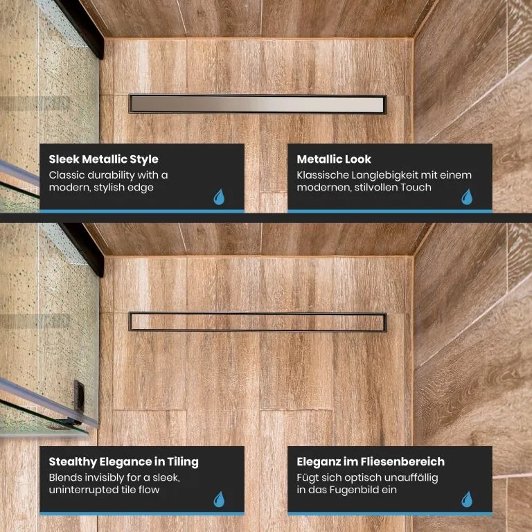 Odpływ liniowy 120 cm, stal nierdzewna, odporny na korozję