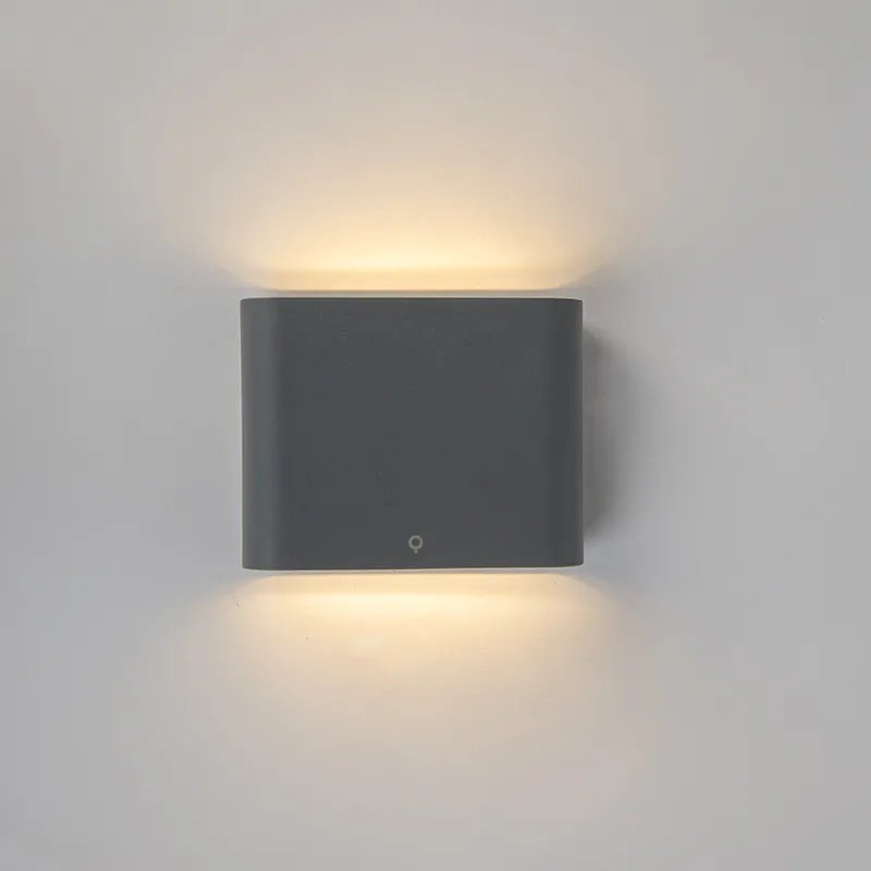 Zewnetrzna Kinkiet / Lampa scienna antracytowy 11,5 cm z diodą LED IP65 - Batt Nowoczesny Oswietlenie zewnetrzne