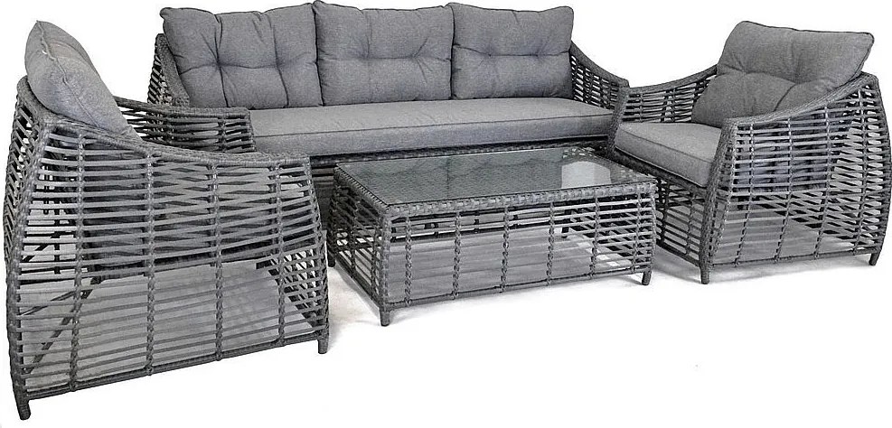 Zestaw rattanowy CHARLOTTE (poduszki GRATIS)