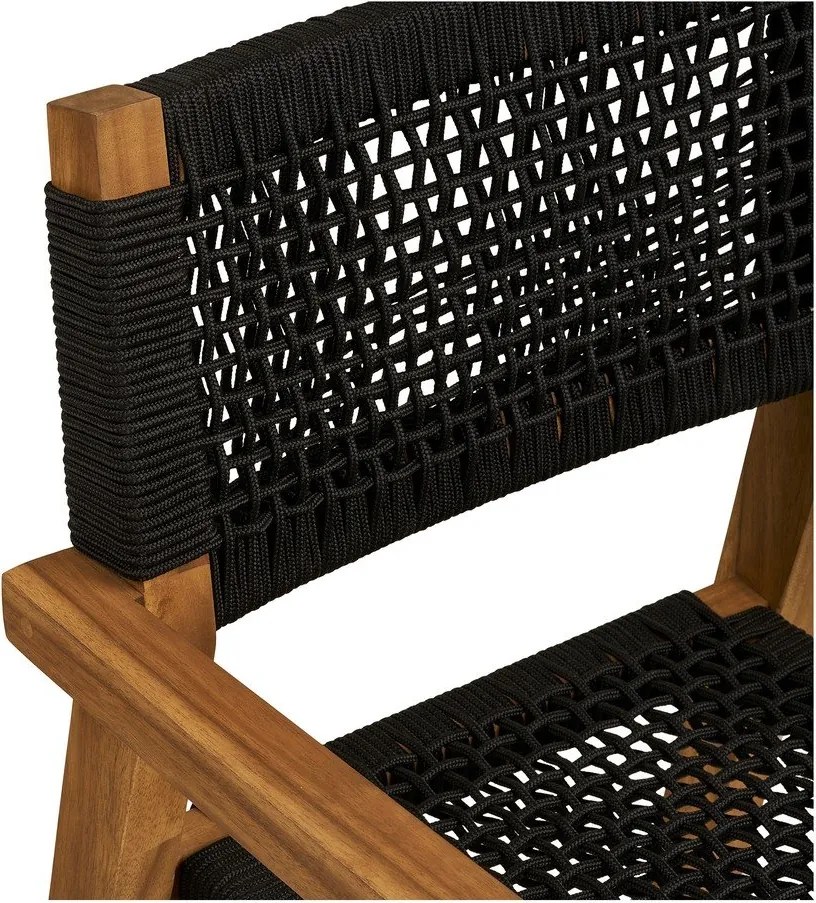 Czarne drewniane krzesło ogrodowe Anzio – House Nordic