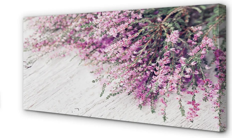 Duży obraz na płótnie Kwiaty na Deskach