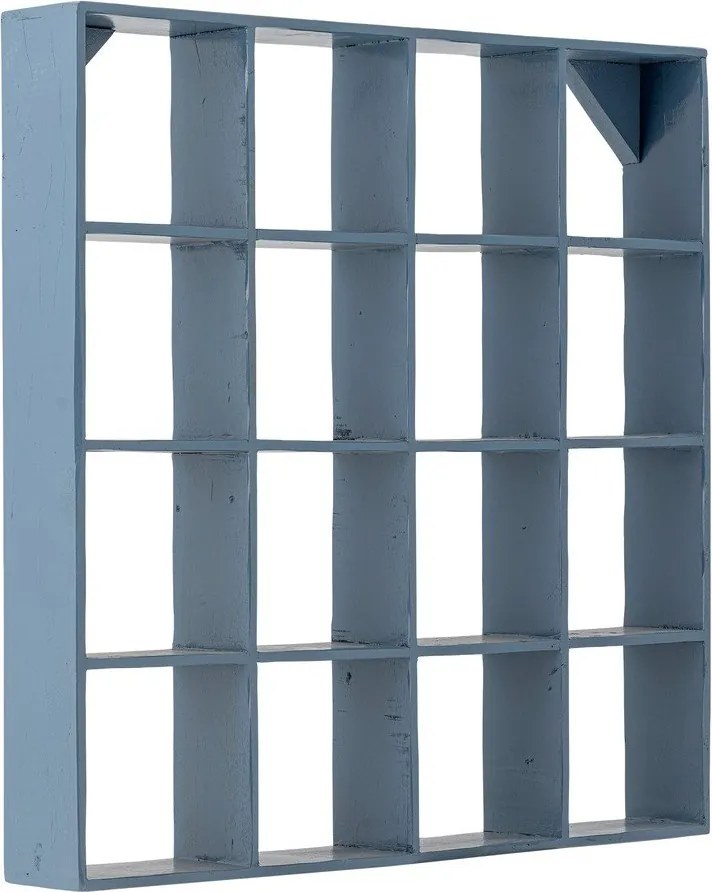 Niebieska wielopoziomowa półka z drewna z recyklingu 70 cm Bekka – Bloomingville