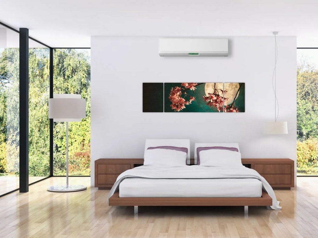 Obraz - Kwiat wiśni podczas pełni (170x50 cm)