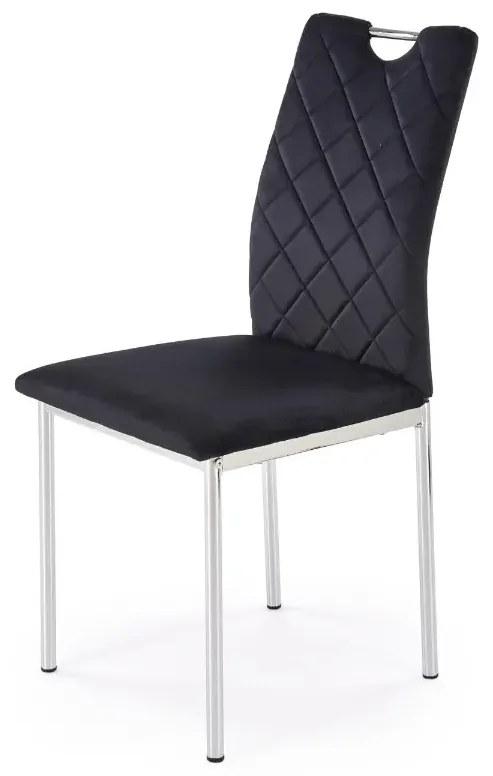 Krzesło tapicerowane K578 VELVET czarne HALMAR