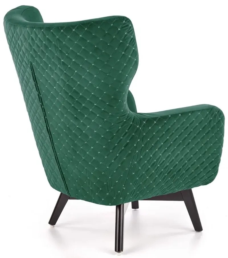 Fotel tapicerowany MARVEL VELVET zielony HALMAR