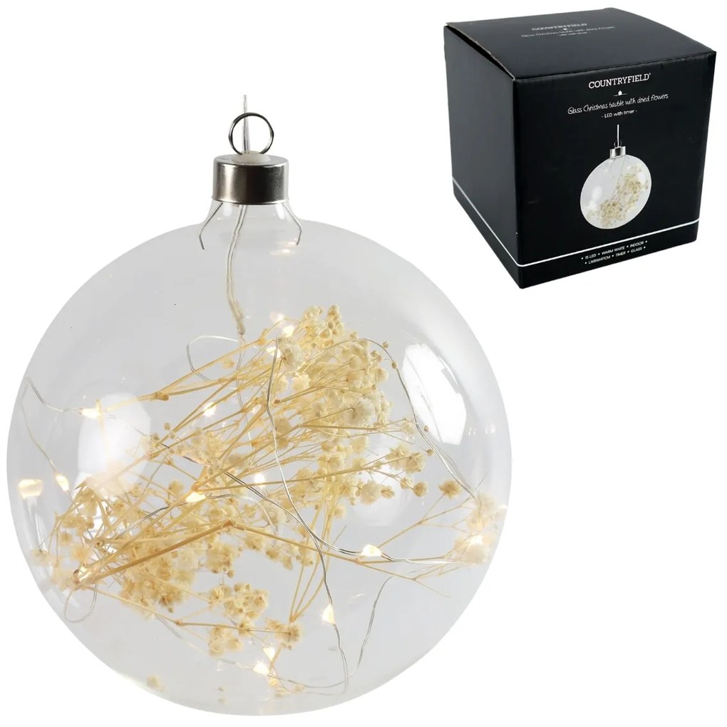 Świecąca kula dekoracyjna LED TANIA 16 cm