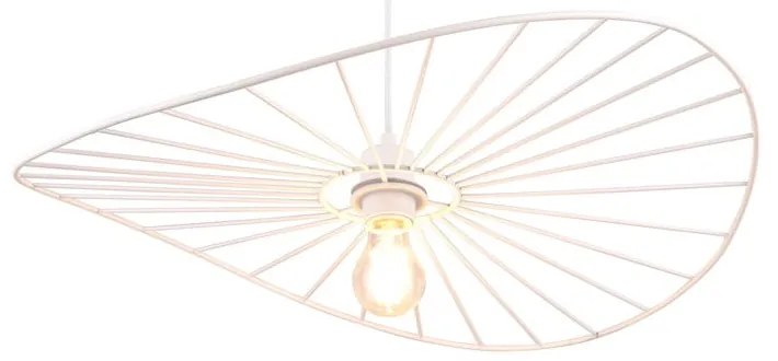 Biała lampa wisząca ø 60 cm Chapeau – Reality