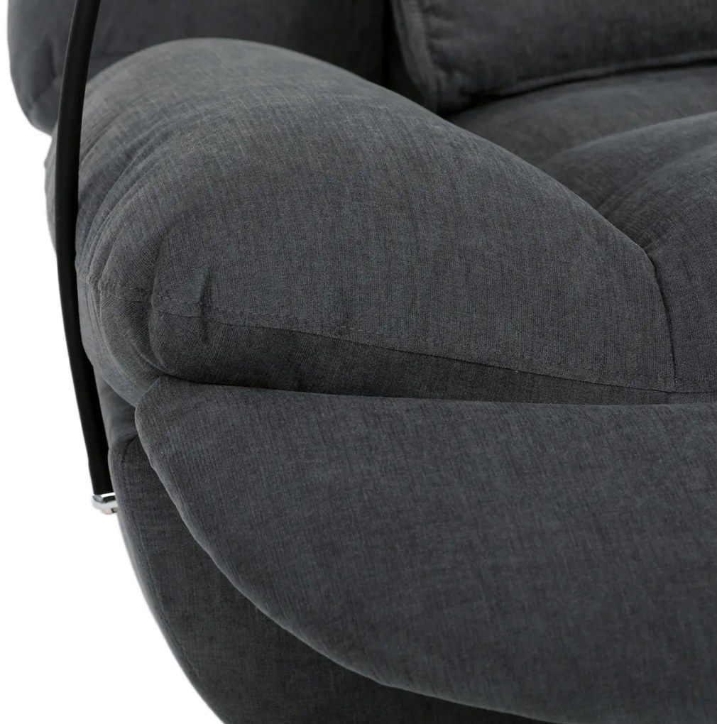 Elektryczny fotel z wbudowanym sterowaniem, szary