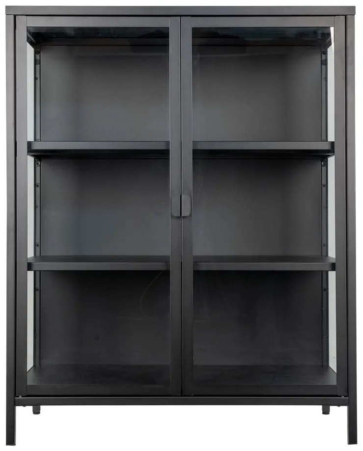 Czarna metalowa witryna 80x101,5 cm Brisbane – House Nordic
