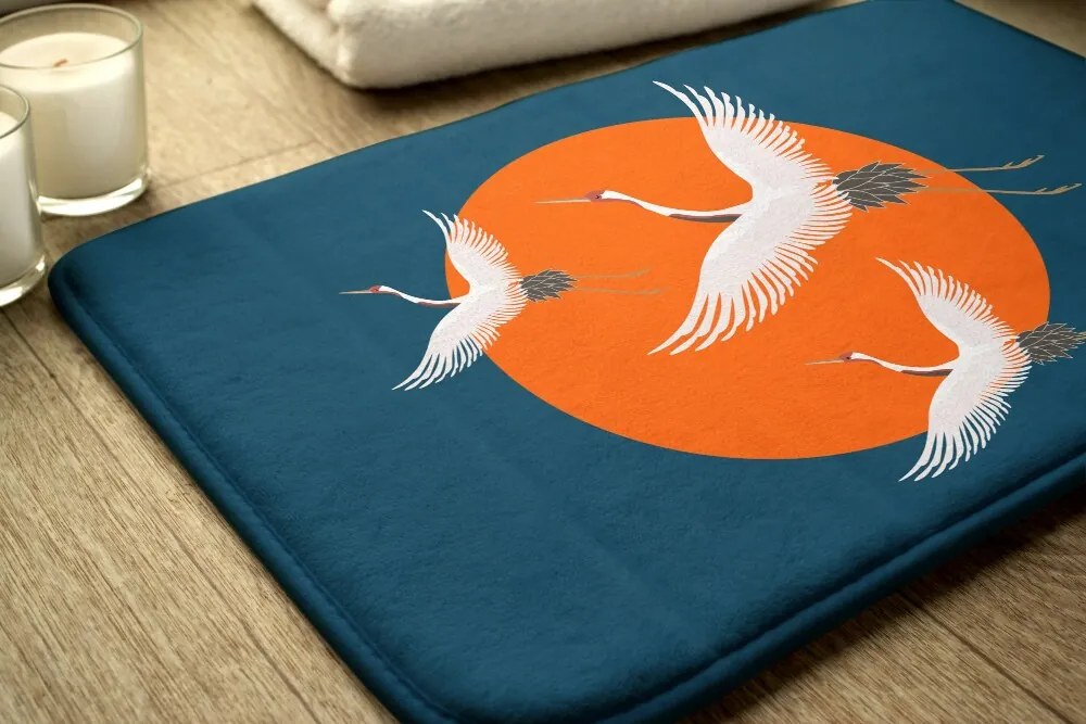 Antypoślizgowy dywanik łazienkowy Antypoślizgowy dywanik łazienkowy Japoński Żuraw