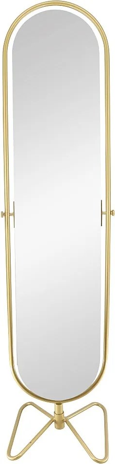 Lustro obrotowe stojące z metalu - szer. 45 x wys. 171 cm - Złoty - ASATU
