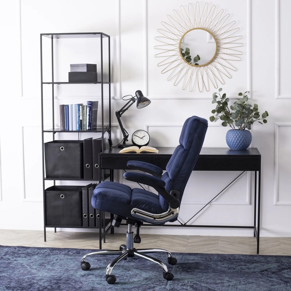 Pikowane krzesło biurowe z weluru London