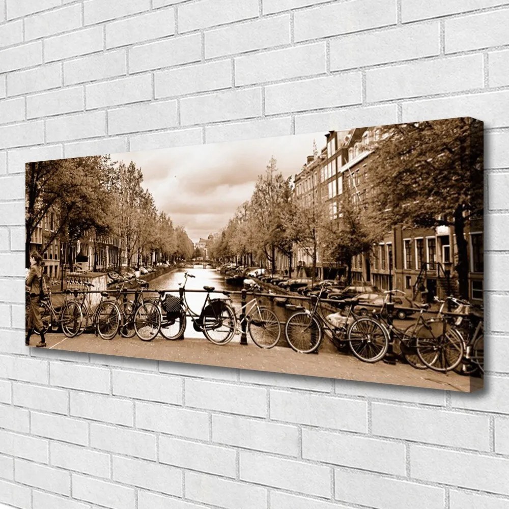 Obraz na płótnie Rowerowy Szlak nad Rzeką