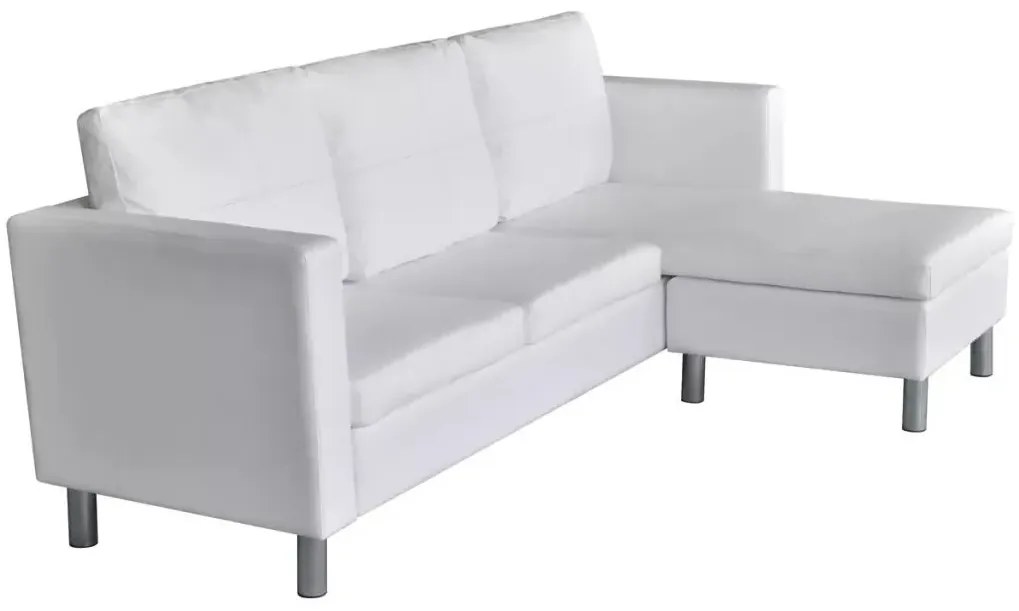 Biała elegancka sofa 3-osobowa – Senzo