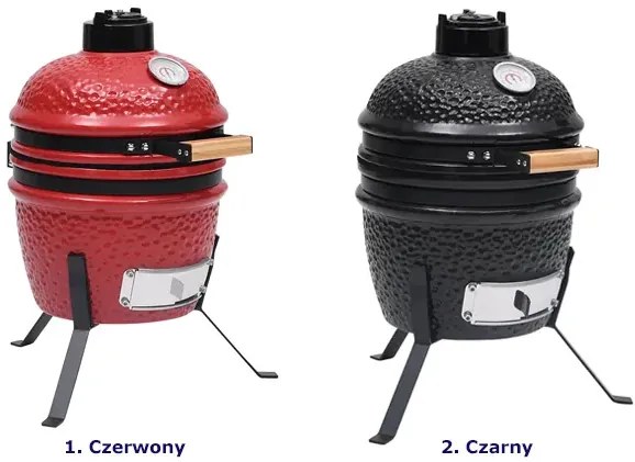 Czarny ceramiczny grill z funkcją wędzenia G9-K47