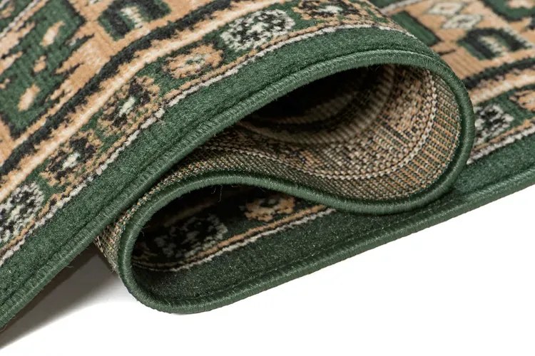 Zielony prostokątny dywan w rustykalnym stylu E2-L86