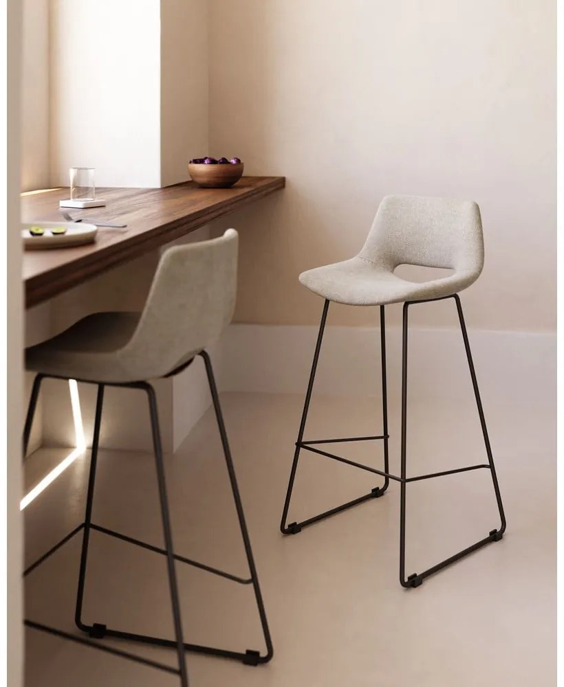 Beżowy hoker (wysokość siedziska 76 cm) Zahara – Kave Home
