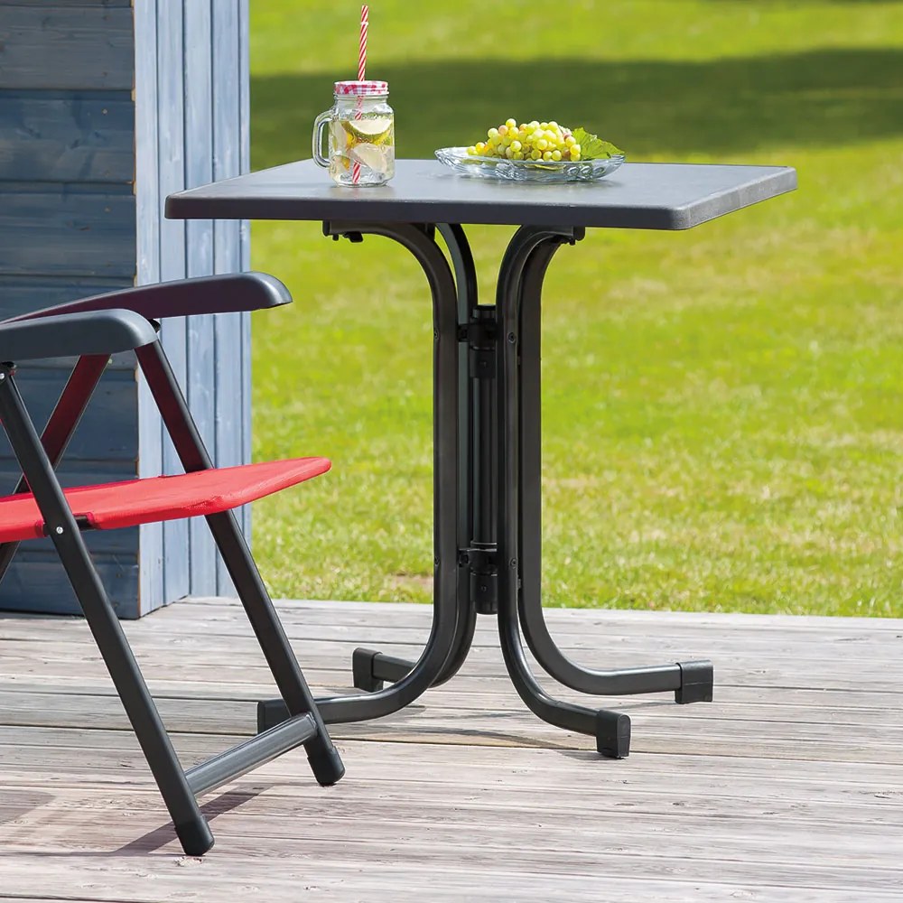 Stół ogrodowy Dine & Relax 70 x 70 cm pizarra / antracyt PATIO