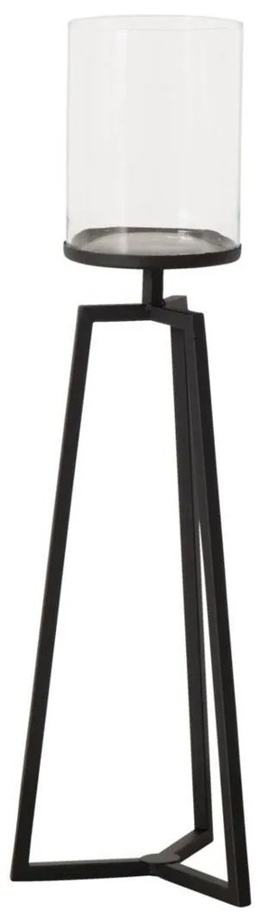 Szklane świeczniki na metalowym stelażu Cosa, 75-95 cm