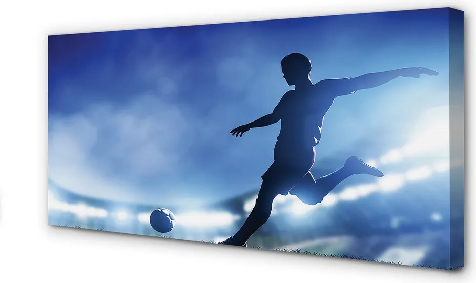 Obraz na płótnie Piłkarz W Blasku Neonów